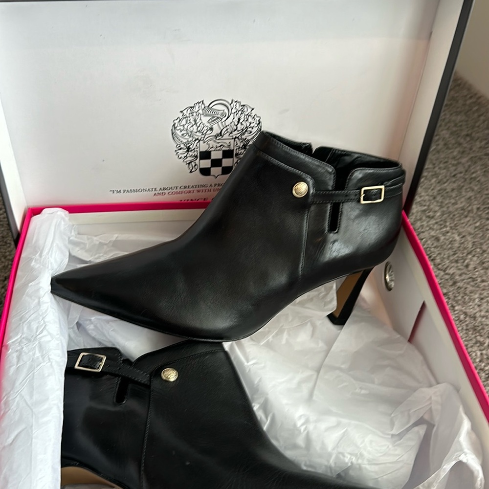 Black Vince Camuto booties women’s size 10.